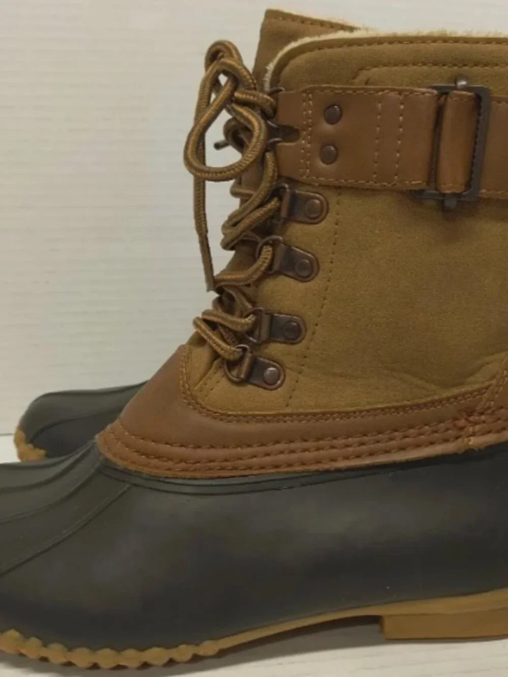 JBU Ontario Waterproof Brown / Whiskey Duck Boot Women's 9 Medium JB18ONT34
